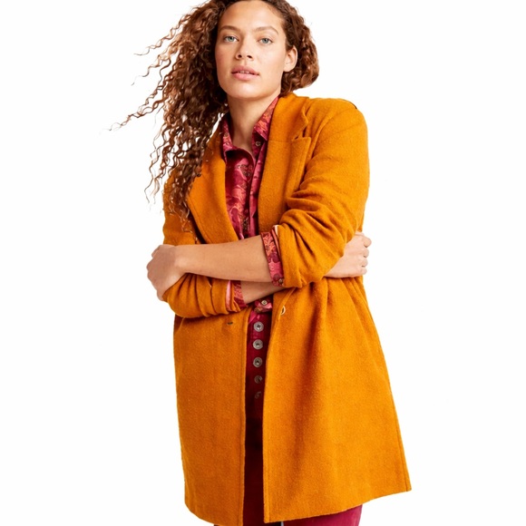 Anthropologie Jackets & Blazers - Anthropologie Corinthia oversized camel 0318 brown blaze coat jacket textured